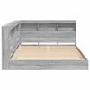 vidaXL Krevet s policama s uzglavljem Sivi hrast sonoma 160 x 200 cm