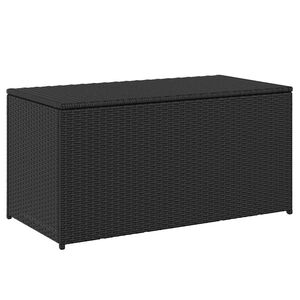 vidaXL Vrtna kutija za pohranu od poliratana 100 x 50 x 50 cm crna