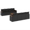 vidaXL Patio Sofa Set 8-sjedala Black