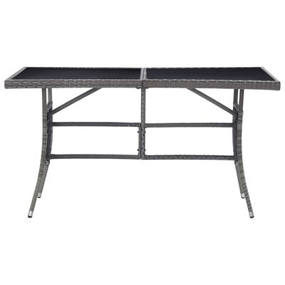 vidaXL Vrtni stol sivi 140 x 80 x 74 cm od poliratana