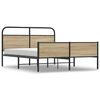 vidaXL Metalni okvir kreveta bez madraca boja hrasta 160x200 cm