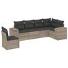 vidaXL 6-dijelni set vrtnih sofa od poliratana s jastucima svjetlosivi