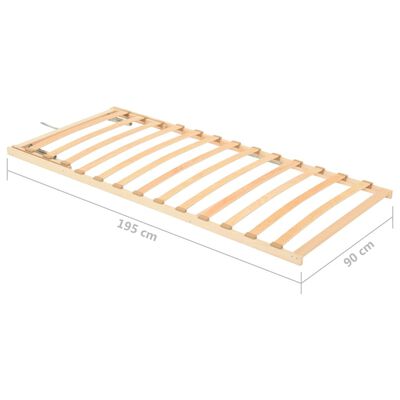 vidaXL Podnica za krevet s 13 letvica podesivo uzglavlje 90 x 200 cm