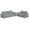 vidaXL Dvodijelni set sofa s jastucima, svijetlo siva tkanina