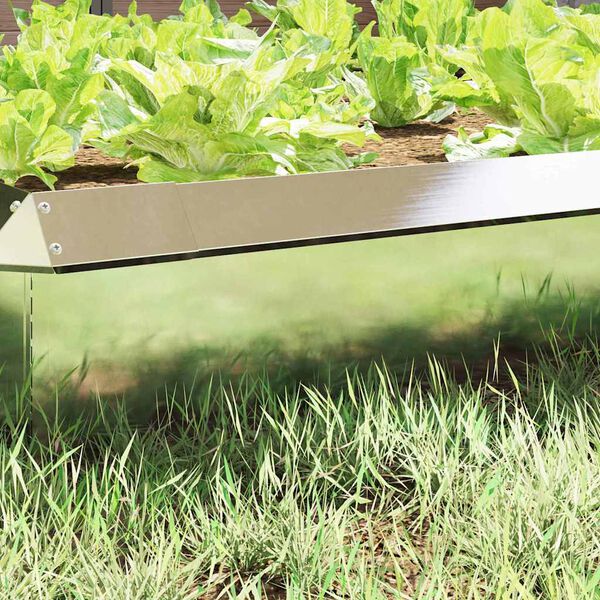 vidaXL Ograda protiv puževa 16 pcs Srebrno 50 x 3,5 x 25 cm