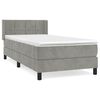 vidaXL Box spring krevet s madracem svjetlosivi 100x200 cm bar&scaron;unasti
