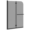 vidaXL Ograda za tu&scaron; Crna 95 x 140 cm ESG staklo i aluminij
