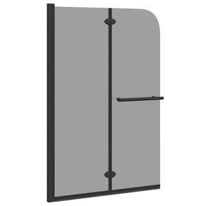 vidaXL Ograda za tu&scaron; Crna 95 x 140 cm ESG staklo i aluminij