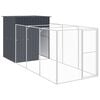 vidaXL Kućica za pse s igrali&scaron;tem antracit 165 x 455 x 181 cm čelična