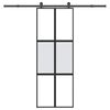 vidaXL Klizna vrata s priborom 76 x 205 cm kaljeno staklo i aluminij