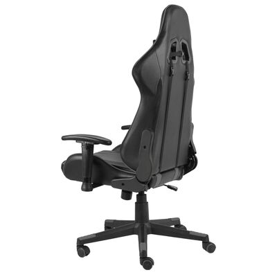 vidaXL Okretna igraća stolica siva PVC
