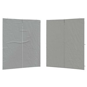 vidaXL Zid &scaron;atora za zabavu 2 kom. 200 x 195 cm Svjetlosiva PE i čelik