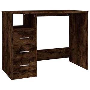 vidaXL Radni stol boja dimljenog hrasta 102x50x76 cm konstruirano drvo