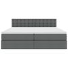 vidaXL Krevet s od storage Tamno siva 200 x 200 cm Lažna koža