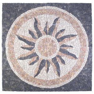 vidaXL Mosaik pločice sa suncem &Scaron;areni 120 x 120 cm Mramor
