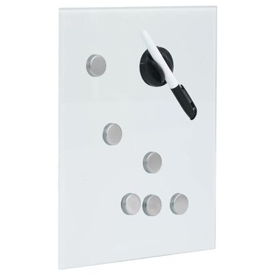 vidaXL Kutija za ključeve s magnetnom pločom bijela 30 x 20 x 5,5 cm