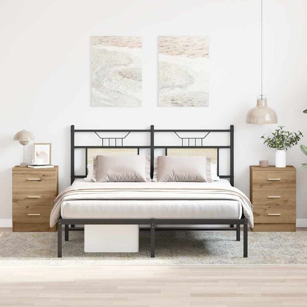 vidaXL Noćni ormarići 2 kom Artisan hrast 38x35x55 cm izrađeno drvo