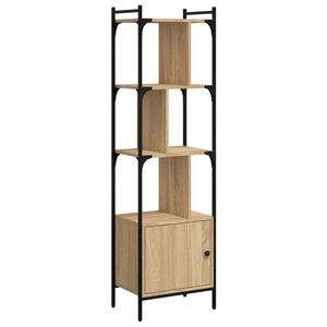 vidaXL Regal za knjige s vratima boja hrasta 44,5x30x154,5 cm drveni