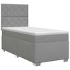 vidaXL Boxspring krevet s madracem Svjetlosiva Jjedan Tkanina
