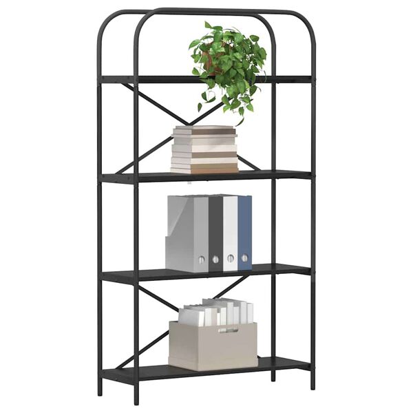 vidaXL Polica Crni hrast 80 x 30 x 146 cm Konstruirano drvo