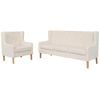vidaXL 2-dijelni set sofa od tkanine krem bijeli