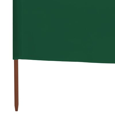 vidaXL Vjetrobran s 3 panela od tkanine 400 x 160 cm zeleni