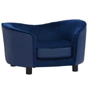 vidaXL Sofa za pse plava 69 x 49 x 40 cm od pli&scaron;a i umjetne kože