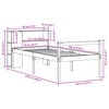 vidaXL Krevet s regalom za knjige bez madraca 90x190 cm od borovine