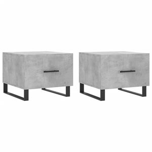 vidaXL Stolići za kavu 2 kom Siva betona 50x50x40 cm konstruirano drvo