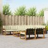 vidaXL Set vanjskih sofa s jastukom 9 pcs Prirodna i krem