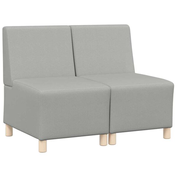 vidaXL Modularna sofa bez naslona 2 pcs Oblačnosiva 55 x 74 x 82 cm
