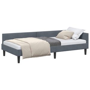 vidaXL Kutni okvir kreveta Tamno siva 80 cm x 200 cm Bar&scaron;un