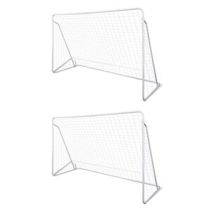 vidaXL Mreže za nogometni gol čelične 2 kom 240 x 90 x 150 cm