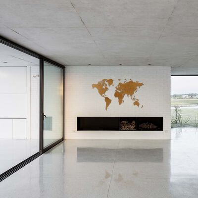 MiMi Innovations zidna drvena karta svijeta Luxury smeđa 180 x 108 cm