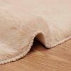 vidaXL Faux Rabbit Fur Rug Olite Sivo-smeđa Ø 120 cm Poliester