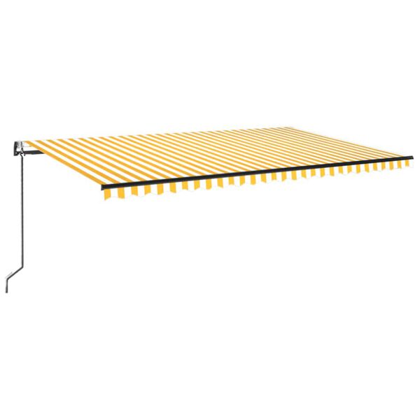 vidaXL Automatska tenda sa senzorom LED 500 x 300 cm žuto-bijela