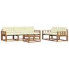 vidaXL Set vanjskih sofa s jastukom 6 pcs Prirodna i krem
