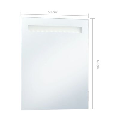 vidaXL Kupaonsko LED zidno ogledalo 50 x 60 cm