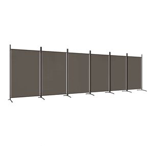 vidaXL Sobna pregrada s 6 panela antracit 520x180 cm od tkanine