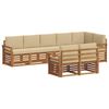 vidaXL Set vanjskih sofa 8 kom. Prirodna i bež Poliester