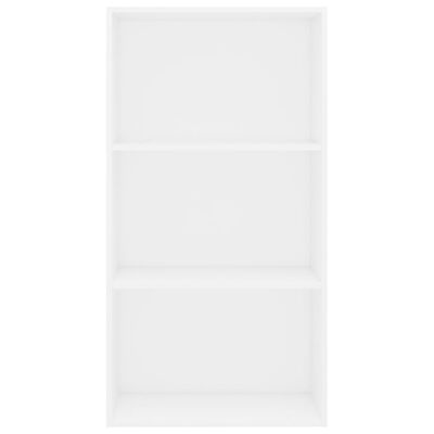 vidaXL Ormarić za knjige s 3 razine bijeli 60 x 30 x 114 cm od iverice