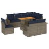 vidaXL 9-dijelni set vrtnih sofa od poliratana s jastucima sivi