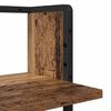 vidaXL Set zidnih polica s policom 4 pcs Staro drvo 65 x 25 x 30 cm
