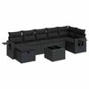 vidaXL 8-dijelni set vrtnih sofa od poliratana s jastucima crni