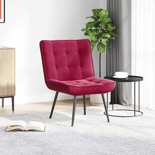 vidaXL Stolica za opu&scaron;tanje vino crvena 64x74x84 cm bar&scaron;un