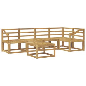 vidaXL Set vanjskih sofa 6 kom. Bijela Čvrsto drvo akacije
