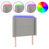 vidaXL LED uzglavlje svjetlosivo 103 x 16 x 118/128 cm od tkanine