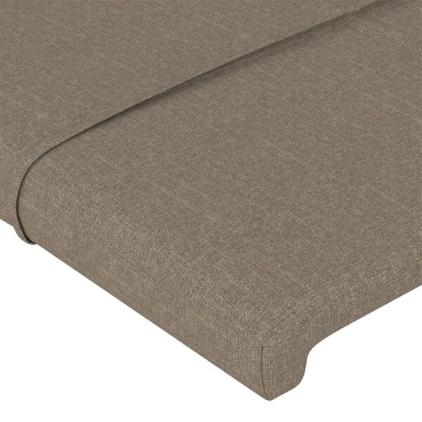 vidaXL Uzglavlje boje taupe 90x5x118/128 cm tkanina