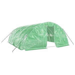 vidaXL Staklenik s čeličnim okvirom zeleni 30 m&sup2; 6 x 5 x 2,3 m