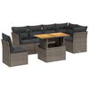 vidaXL 7-dijelni set vrtnih sofa sivi od poliratana